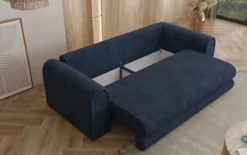 Designer Sofa Lil Buddy 3 Sitzer mit Schlaffunktion und Stauraum in Breitcord