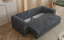 Designer Sofa Lil Buddy 3 Sitzer mit Schlaffunktion und Stauraum in Breitcord