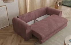 Designer Sofa Lil Buddy 3 Sitzer mit Schlaffunktion und Stauraum in Breitcord