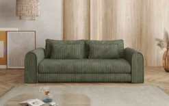 Designer Sofa Lil Buddy 3 Sitzer mit Schlaffunktion und Stauraum in Breitcord