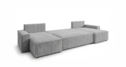 Designer Sofa Lunaro U Mini mit Schlaffunktion und Stauraum in Cord