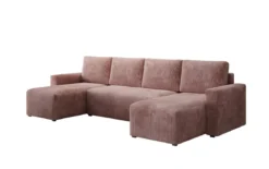 Designer Sofa Melva U mit Schlaf- und Klappfunktion in Cord