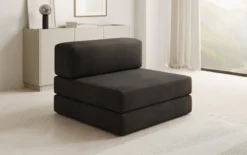 Designer Sofa Mittelmodul Lazy in Samt