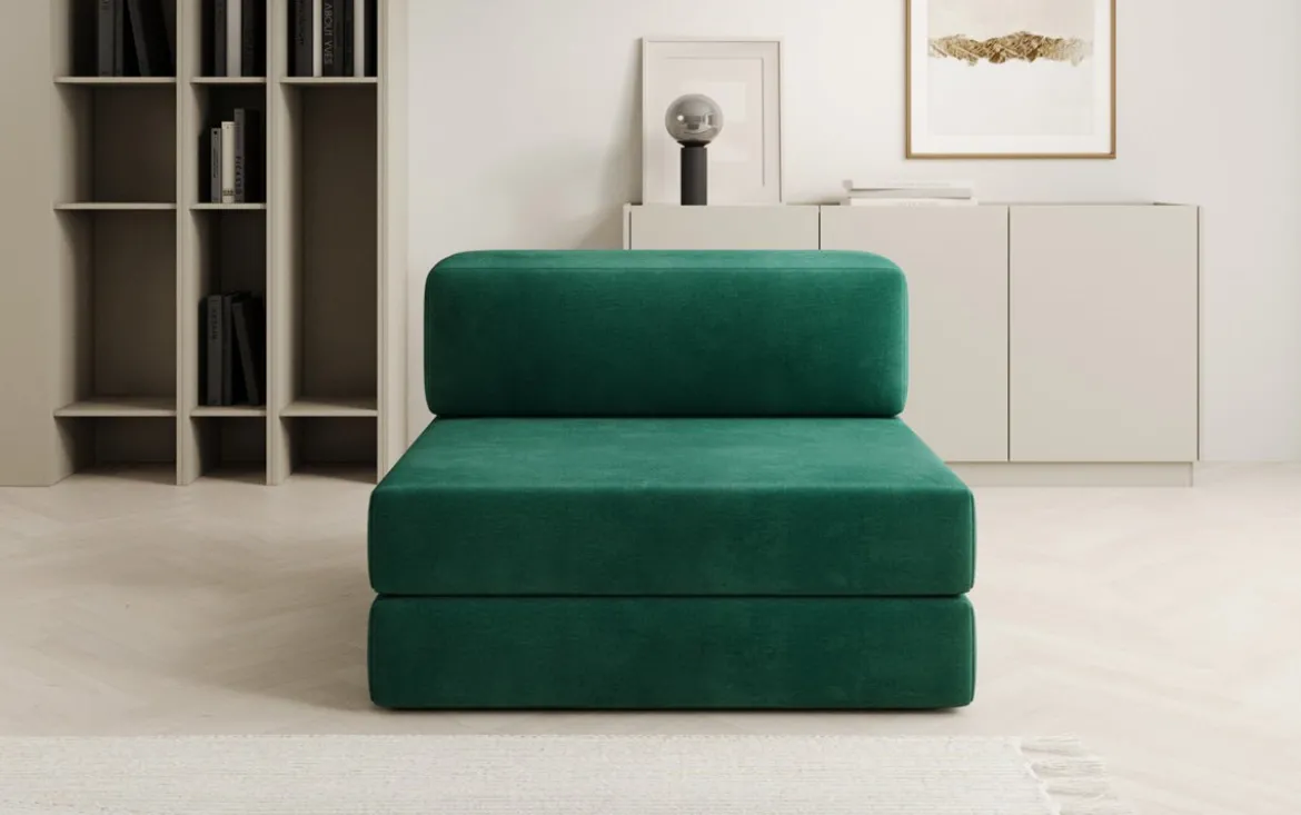 Designer Sofa Mittelmodul Lazy in Samt