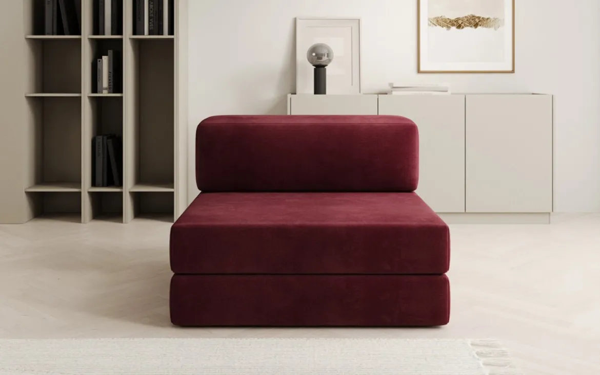 Designer Sofa Mittelmodul Lazy in Samt