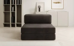 Designer Sofa Mittelmodul Lazy in Samt