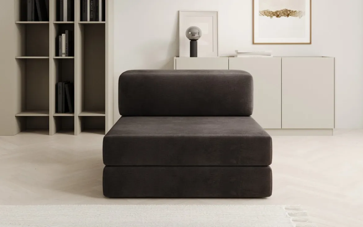 Designer Sofa Mittelmodul Lazy in Samt