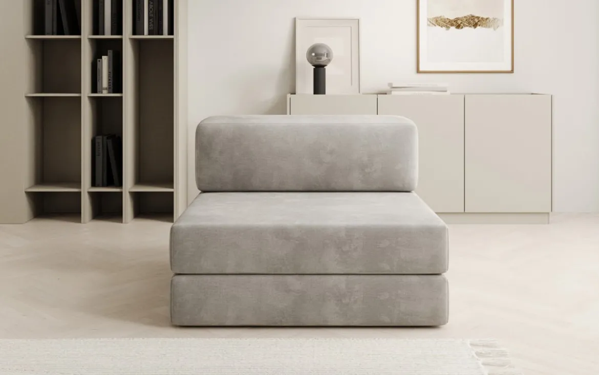 Designer Sofa Mittelmodul Lazy in Samt