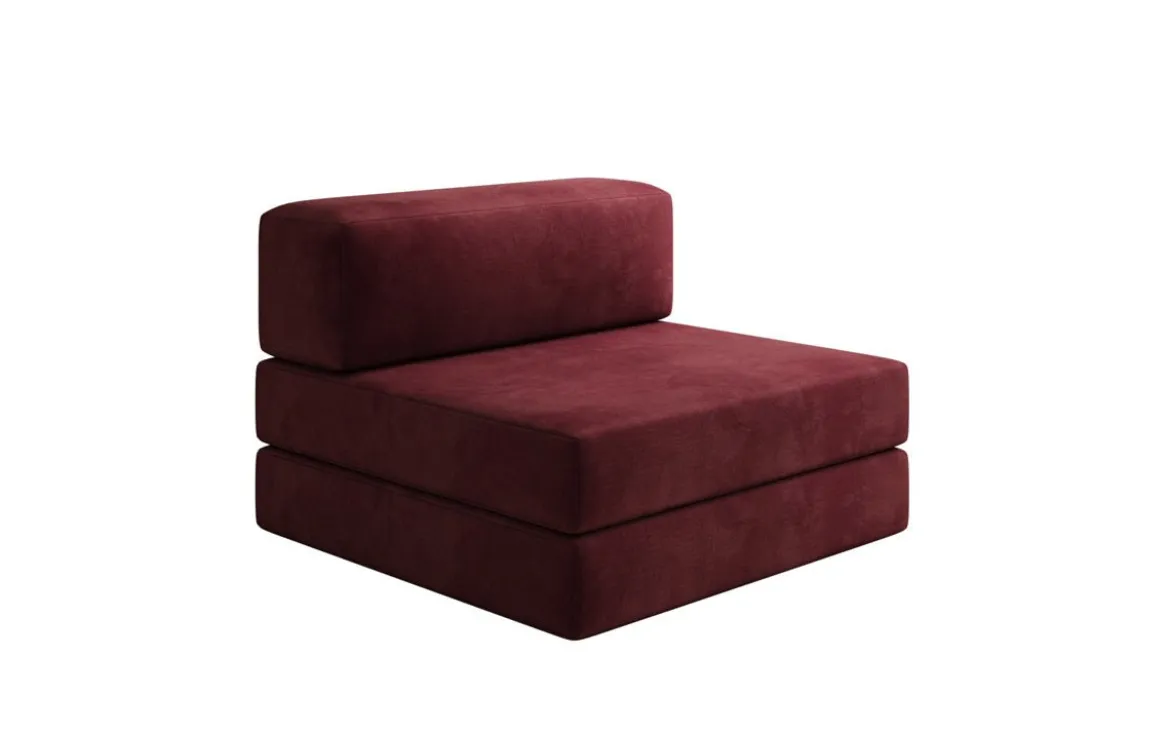 Designer Sofa Mittelmodul Lazy in Samt