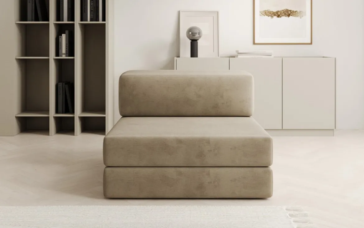 Designer Sofa Mittelmodul Lazy in Samt