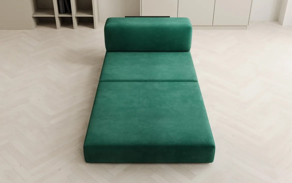 Designer Sofa Mittelmodul Lazy in Samt
