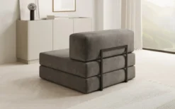 Designer Sofa Mittelmodul Lazy in Samt
