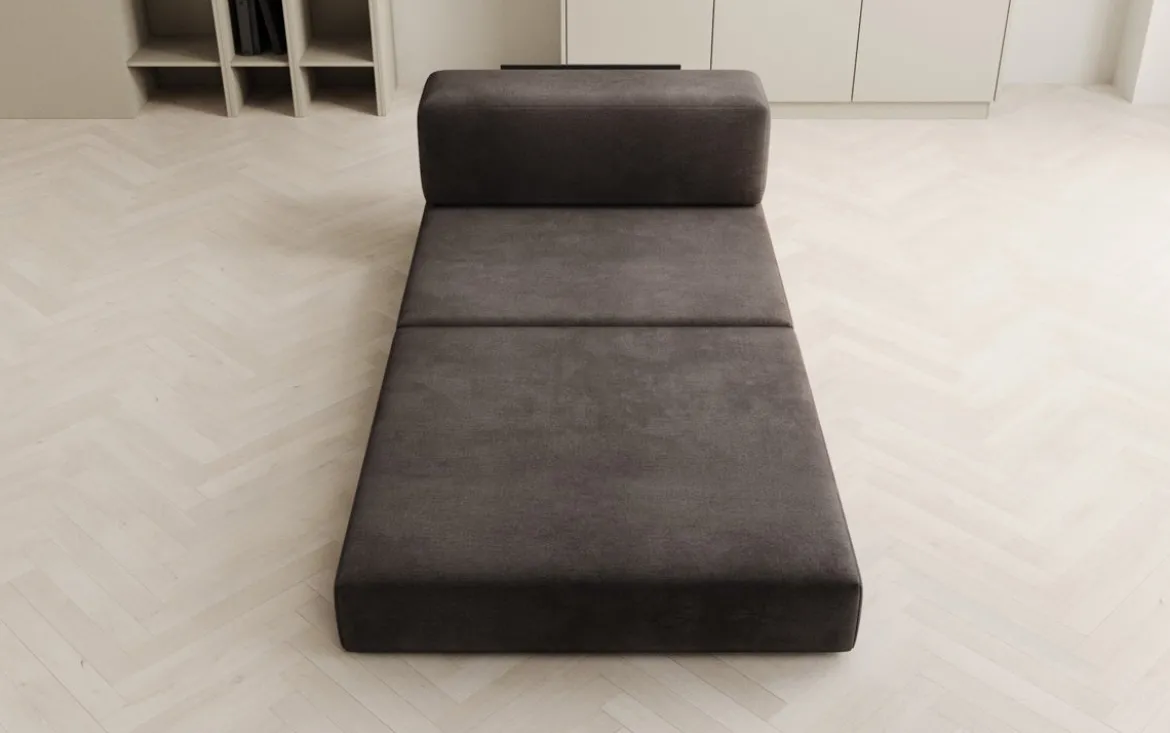 Designer Sofa Mittelmodul Lazy in Samt