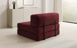 Designer Sofa Mittelmodul Lazy in Samt