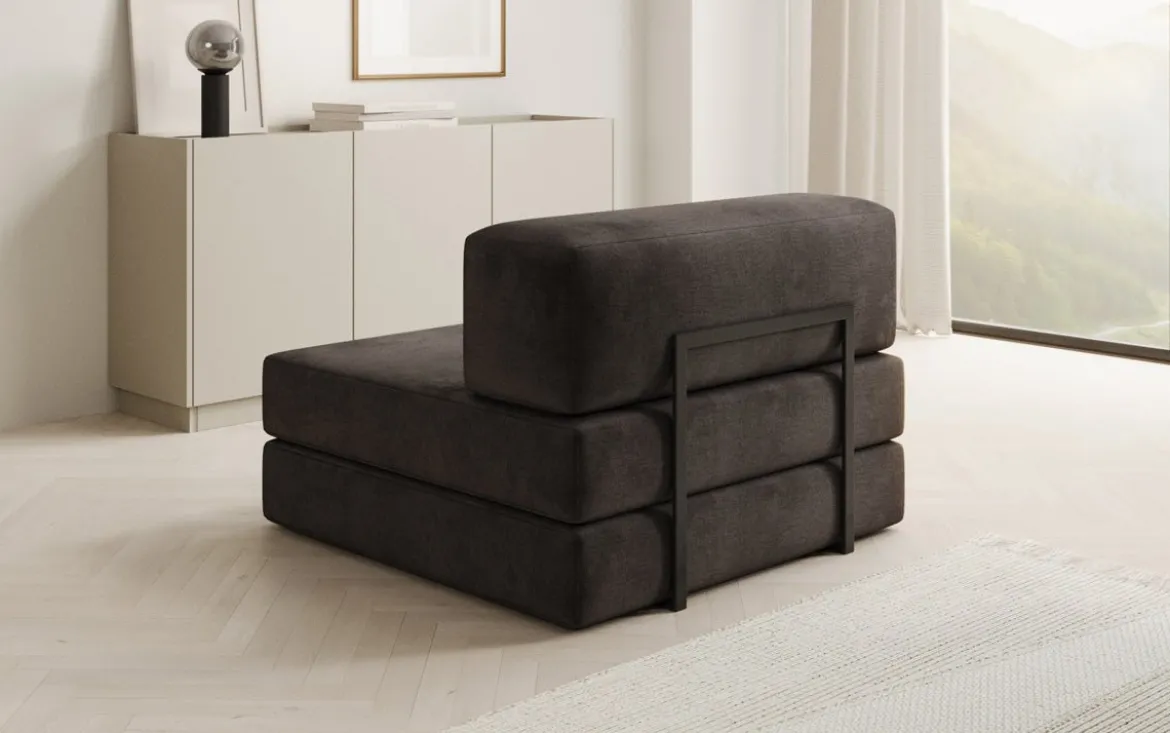Designer Sofa Mittelmodul Lazy in Samt