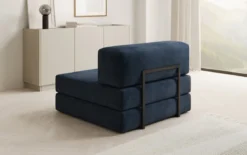 Designer Sofa Mittelmodul Lazy in Samt