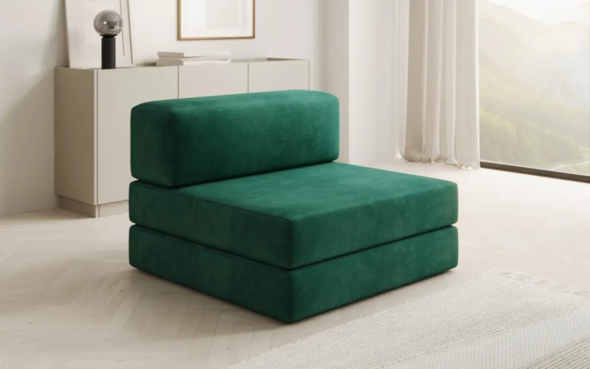 Designer Sofa Mittelmodul Lazy in Samt
