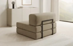 Designer Sofa Mittelmodul Lazy in Samt