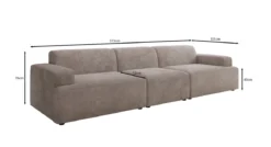 Designer Sofa Monza 3 Sitzer XXL in Cord
