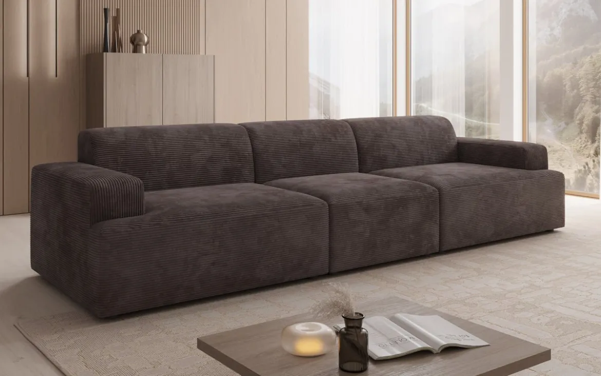 Designer Sofa Monza 3 Sitzer XXL in Cord
