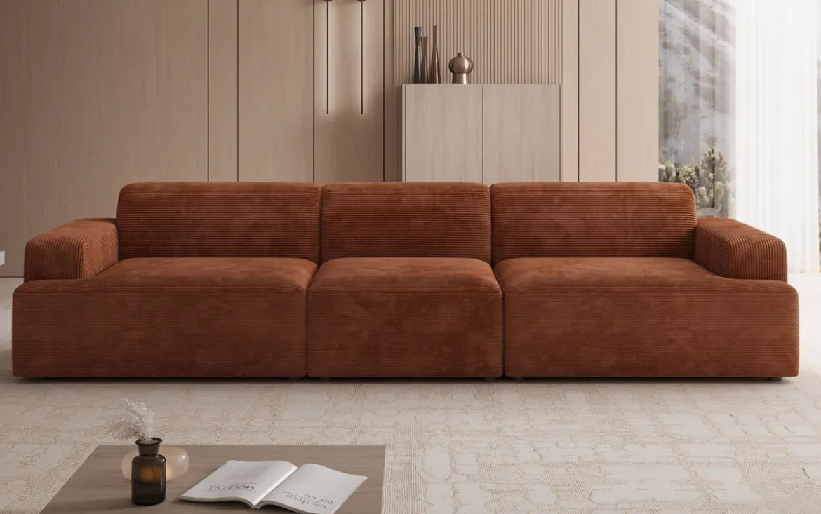 Designer Sofa Monza 3 Sitzer XXL in Cord