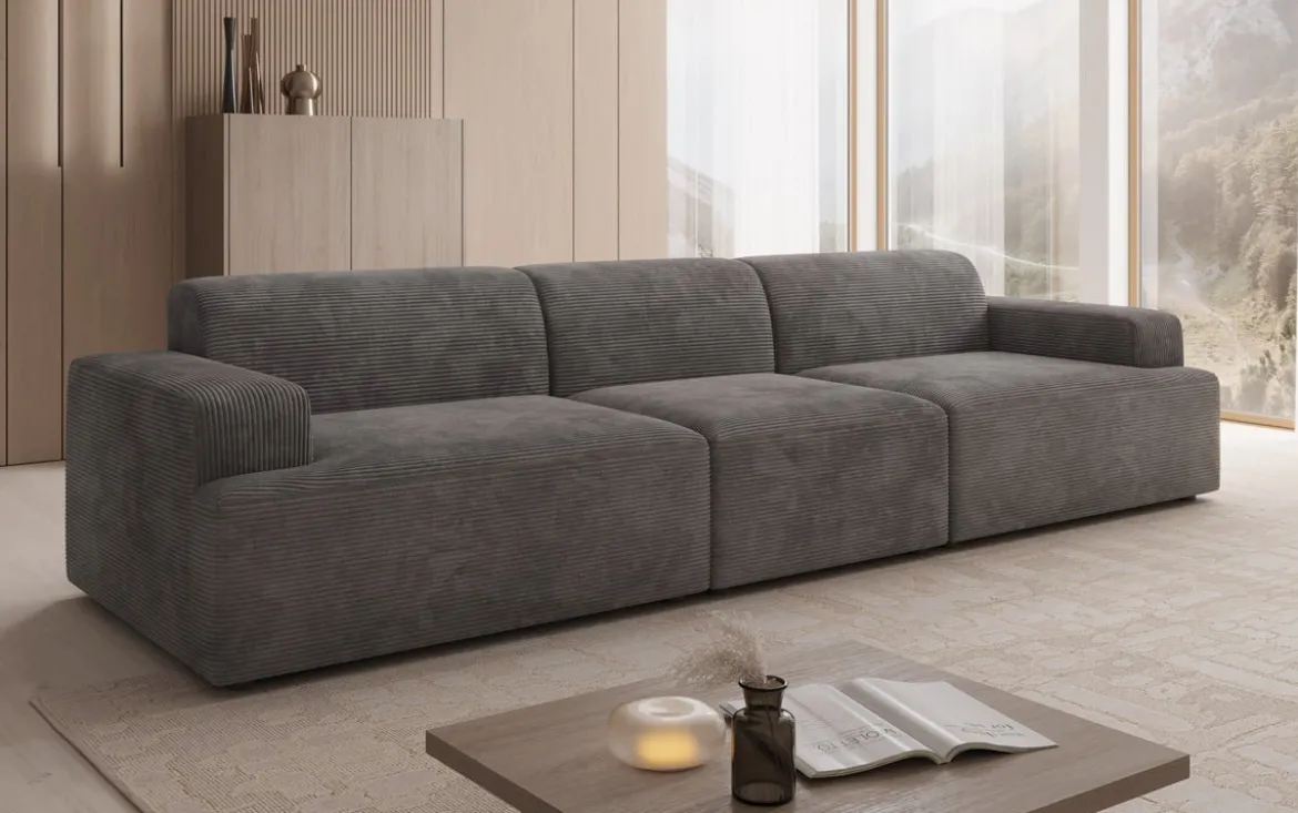 Designer Sofa Monza 3 Sitzer XXL in Cord