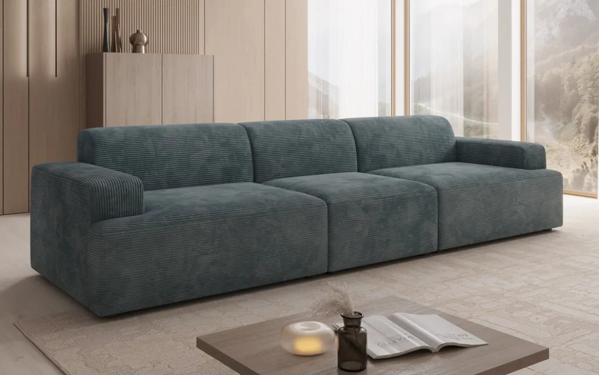 Designer Sofa Monza 3 Sitzer XXL in Cord