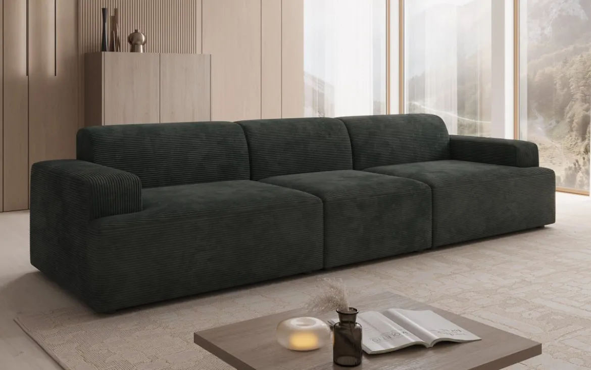 Designer Sofa Monza 3 Sitzer XXL in Cord