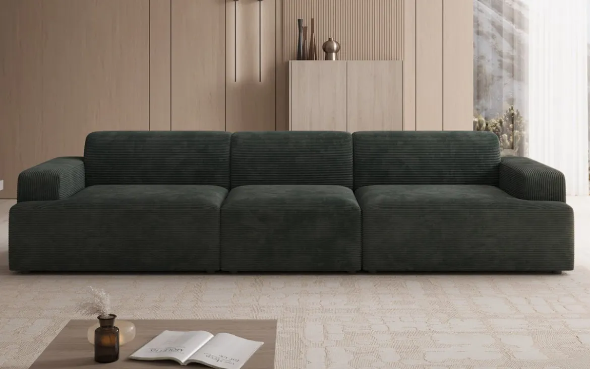 Designer Sofa Monza 3 Sitzer XXL in Cord