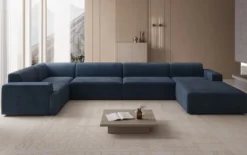 Designer Sofa Monza U XXL in Samt