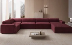 Designer Sofa Monza U XXL in Samt