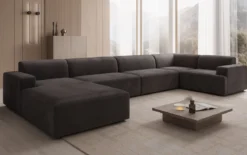 Designer Sofa Monza U XXL in Samt