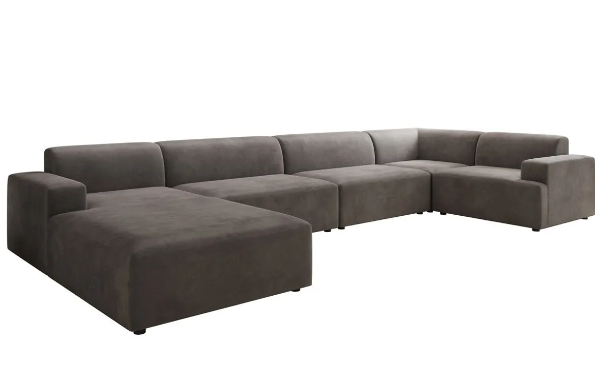 Designer Sofa Monza U XXL in Samt