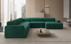 Designer Sofa Monza Wohnlandschaft U XXL in Samt