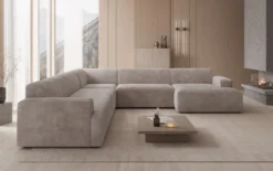 Designer Sofa Monza Wohnlandschaft U XXL in Cord