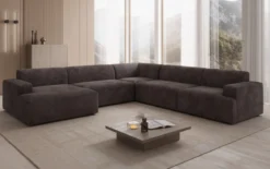 Designer Sofa Monza Wohnlandschaft U XXL in Cord