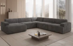 Designer Sofa Monza Wohnlandschaft U XXL in Cord