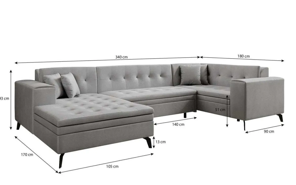 Designer Sofa Neola mit Schlaffunktion