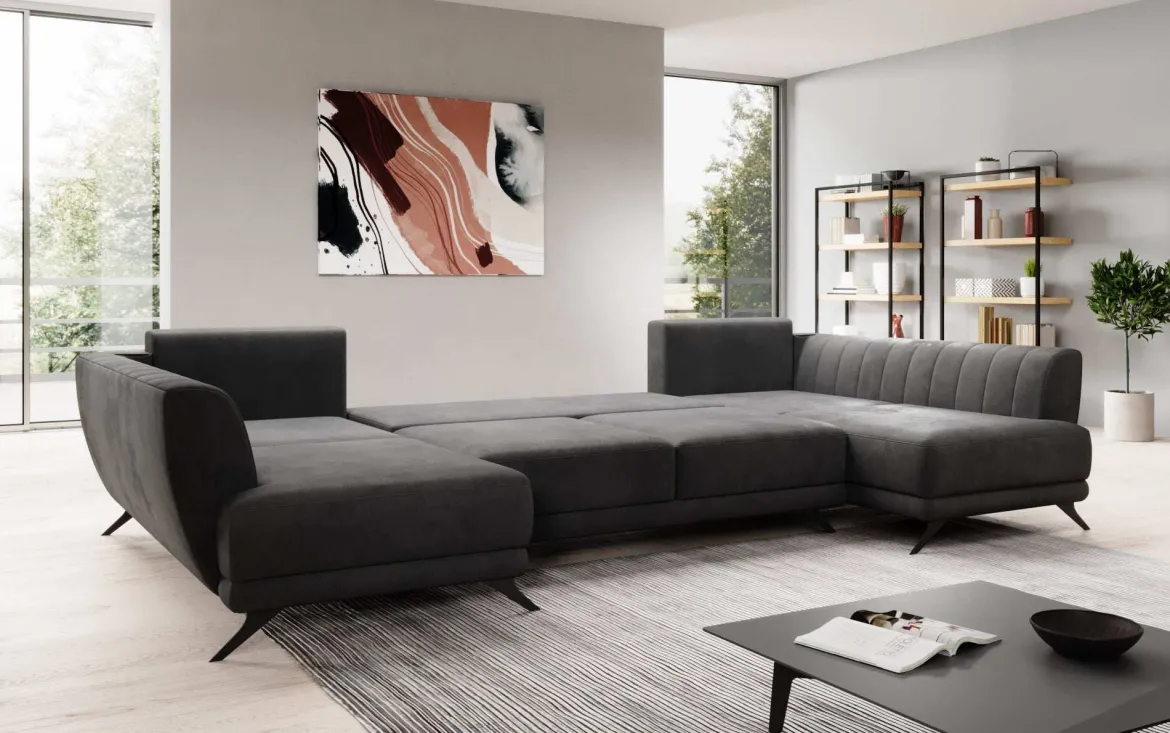 Designer Sofa Nina mit Schlaffunktion