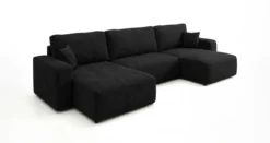 Designer Sofa Noma U mit Schlaffunktion und Stauraum in Cord