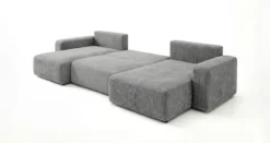 Designer Sofa Noma U mit Schlaffunktion und Stauraum in Cord