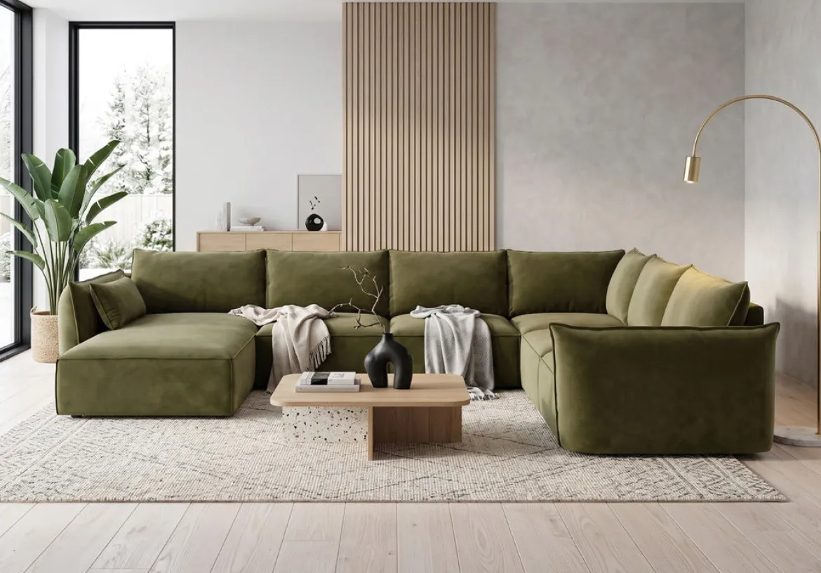 Designer Sofa Nuvola U in Samt