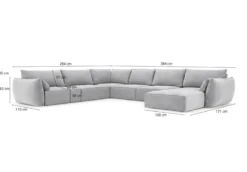 Designer Sofa Nuvola U in Samt
