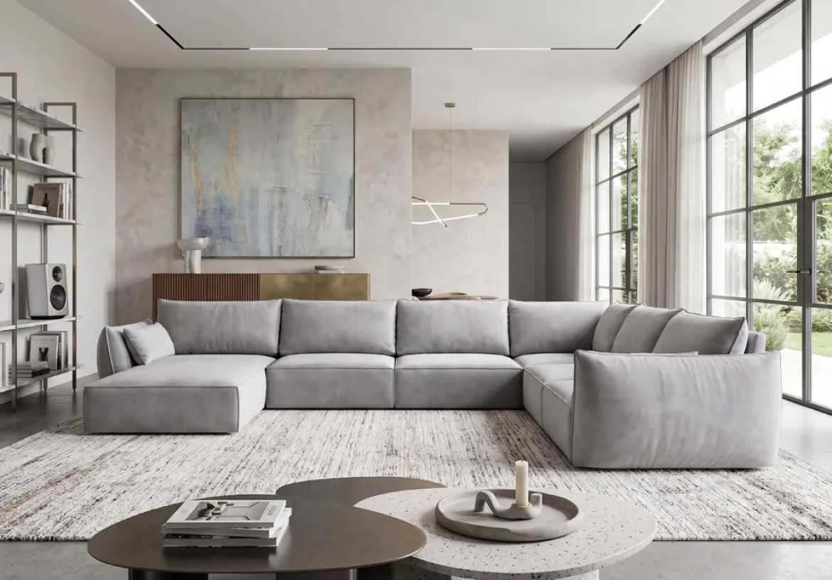 Designer Sofa Nuvola U in Samt