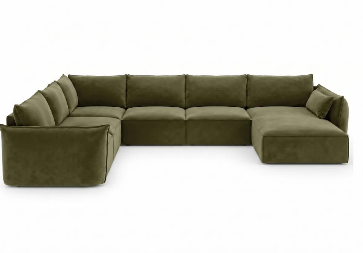 Designer Sofa Nuvola U in Samt
