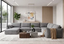 Designer Sofa Nuvola U in Samt