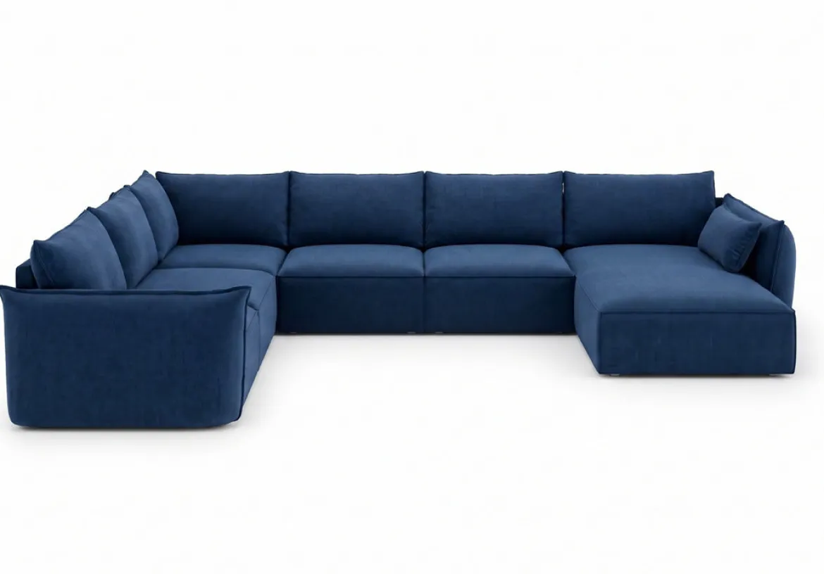 Designer Sofa Nuvola U in Samt