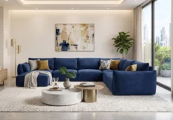 Designer Sofa Nuvola U in Samt
