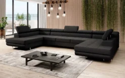 Designer Sofa Positano mit Schlaf- und Klappfunktion (Stoff)