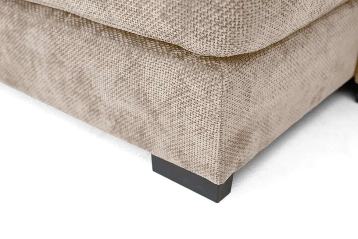 Designer Sofa Selena U mit Schlaffunktion in Strukturstoff